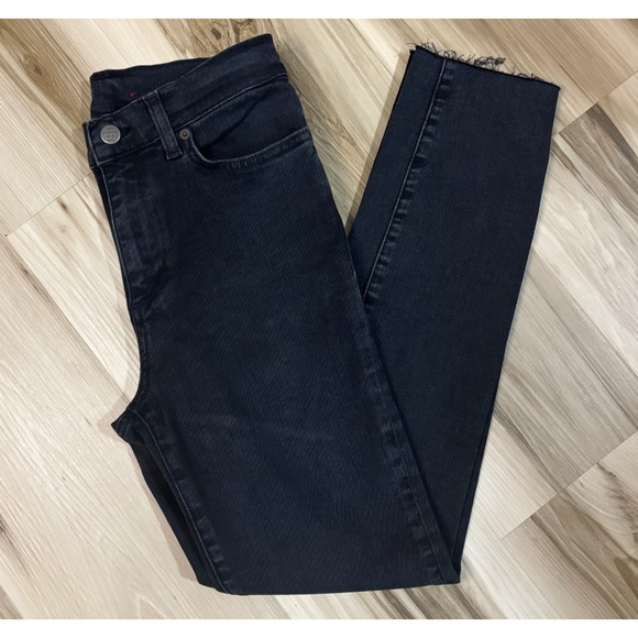 Marine Layer Denim - Marine Layer Jeans‎ Women's 26 Black Vintage Straight Raw Hem Stretch